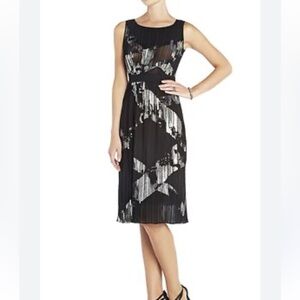BCBGMAXAZRIA ZARIAH PLEATED COCKTAIL DRESS NQR6U097/M302 SIZE S